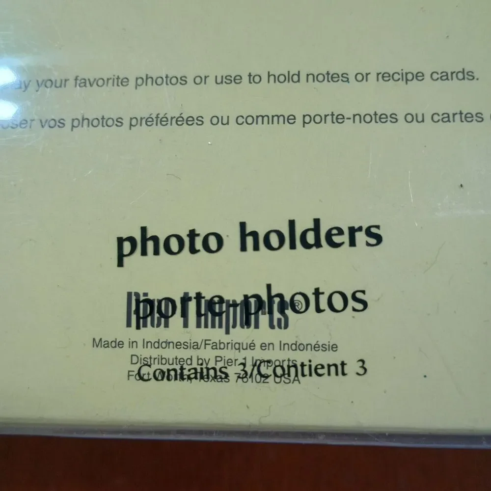Pier 1 Wood Carved Cat Kitten Photo Holder Note Card Recipe Wire Tail Set of‎ 3